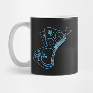 whimsical teal butterfly Mug